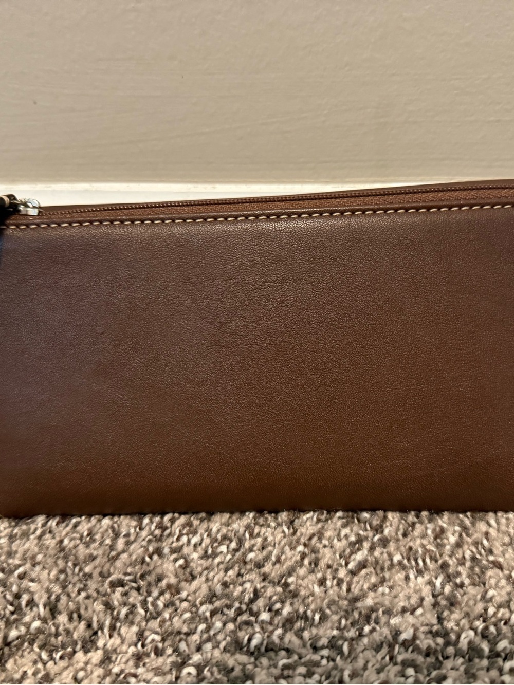 COACH Brown Leather Wallet with Silver Snap - Picture 2 of 4